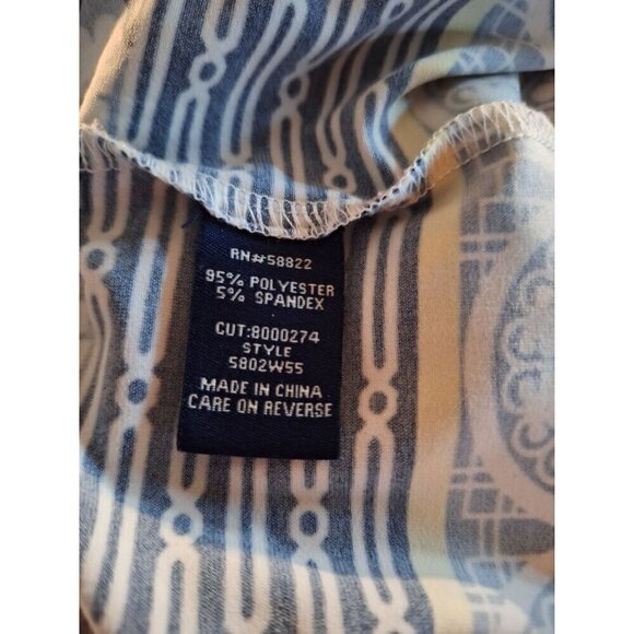 Max Edition Blue Print Dress/Pre-owned, Size Large EUC - Picture 5 of 5